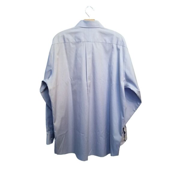 Forsyth of Canada Blue Tailored Fit Non-Iron Long Sleeve Dress Shirt 8 0281 - Picture 4 of 5